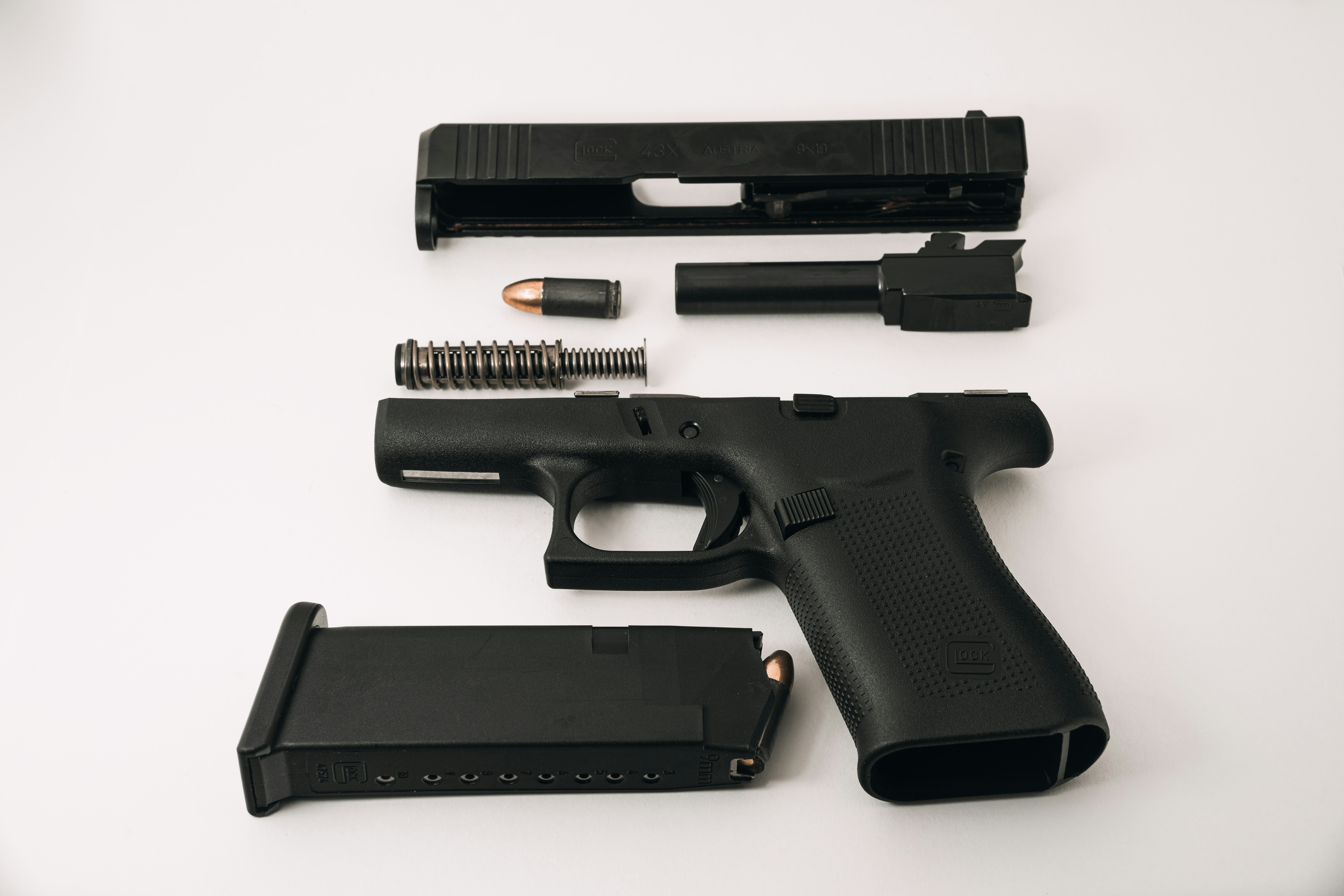 black semi automatic pistol with pistol